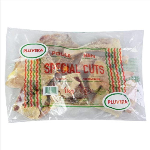 Frozen Pluvera Chicken Leg & Thigh Special Cut 1Kg