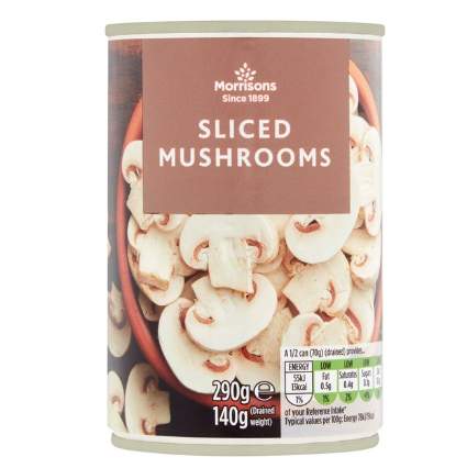 Morrisons Canned mushrooms 290g