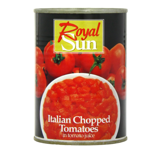 royal sun chopped tomato 24 x 400