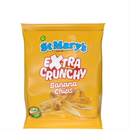 St Mary’s Banana Chips Extra Crunchy 100 x 30g