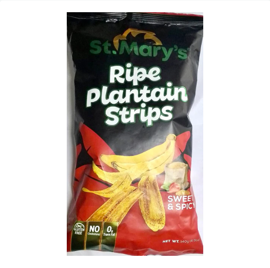 St Mary’s Plantain Strips Sweet & Spicy 24 x 140g