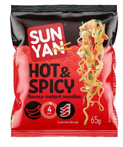 Sun Yan Noodles Hot & Spicy 33 x 65g