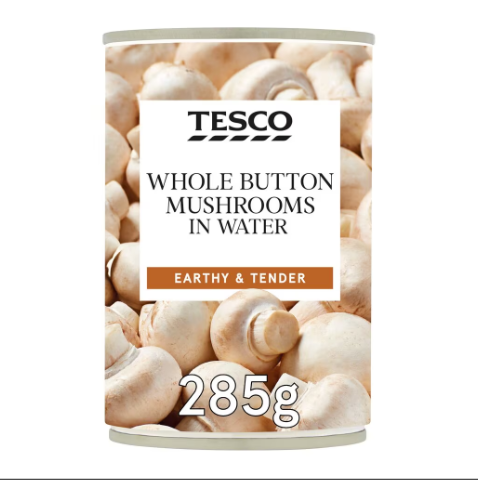 Tesco Canned mushrooms  285g