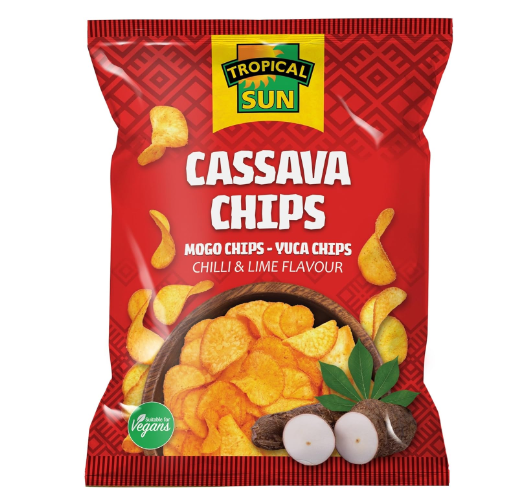 Tropical Sun Cassava Chips Chilli & Lime 12 x 80g