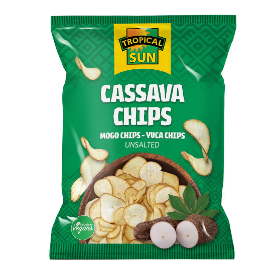 Tropical Sun Cassava Chips Unsalted 12 x 80g