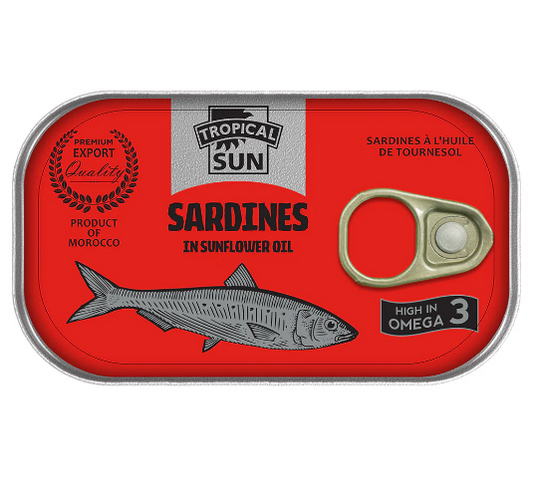 Tropical Sun Sardines in Sunflower Oil 48 x 125g