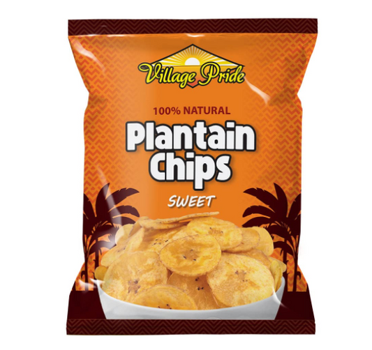 Village Pride Plantain Chips Sweet 24 75g