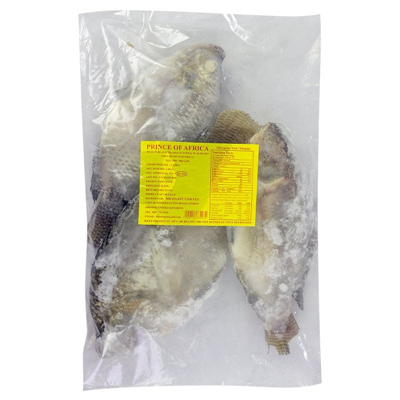 Frozen Tilapia Fish (Gutted & Scaled)-800+ Large 3kg