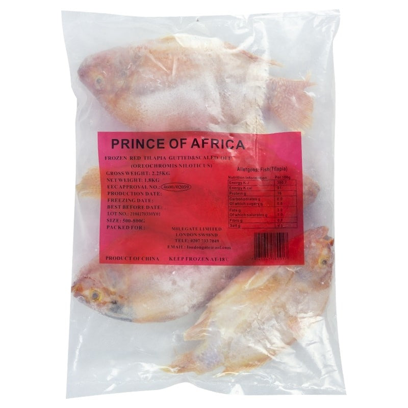 Frozen Red Tilapia Fish (Gutted & Scaled) 2.25kg