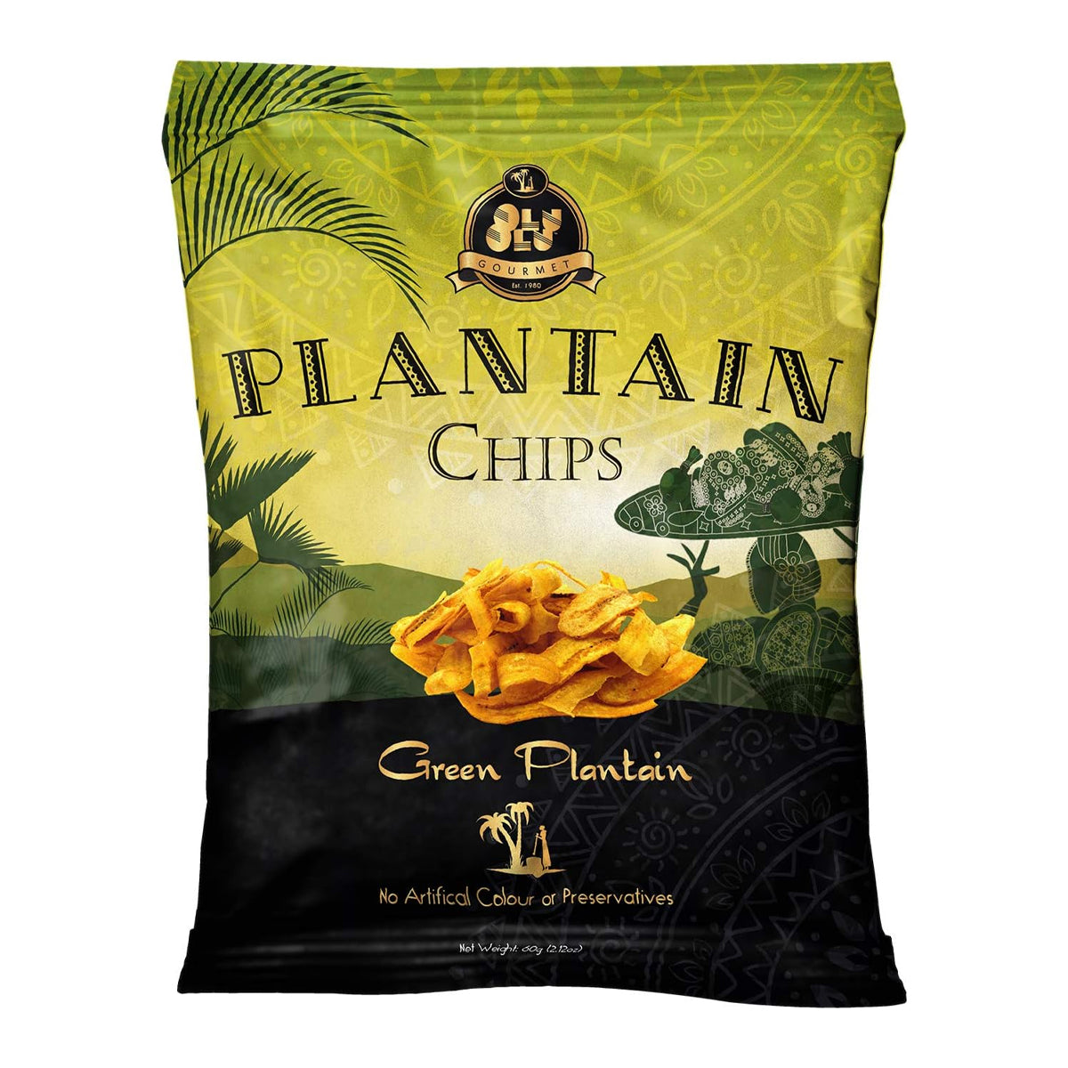 Olu Olu Plantain Chips Green 24 x 60g