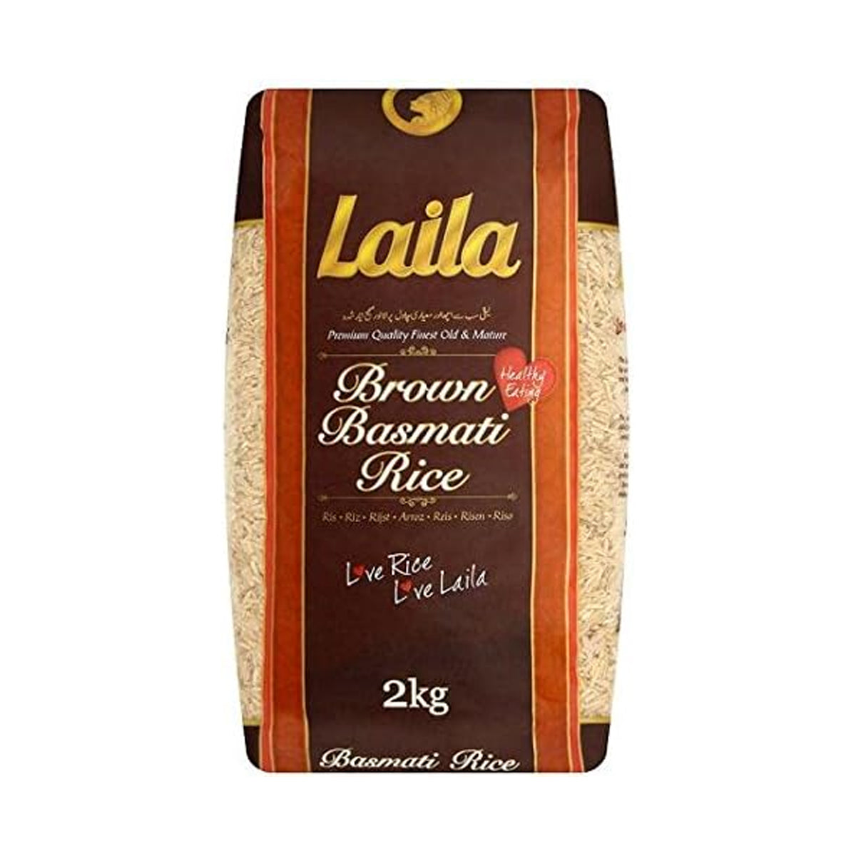 Laila Brown Basmati Rice 1/6 x 5kg/2kg