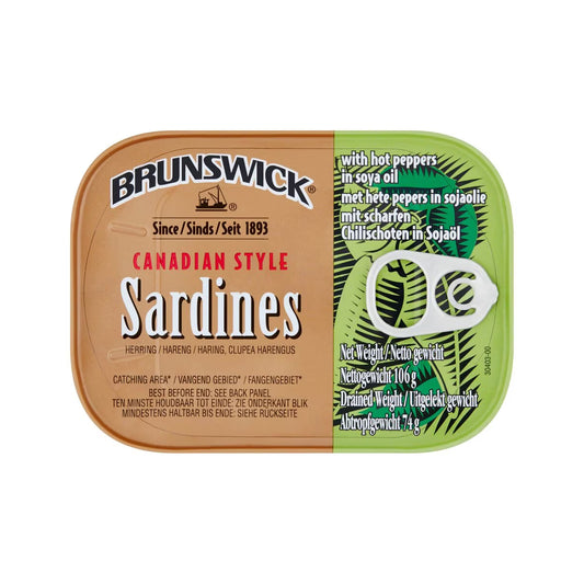 Brunswick Sardines with Hot Peppers 12 x 106g