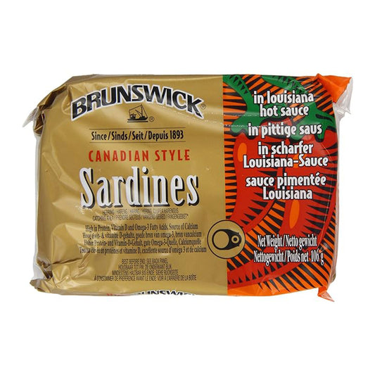 Brunswick Sardines with Louisana Hot Sauce 12 x 106g