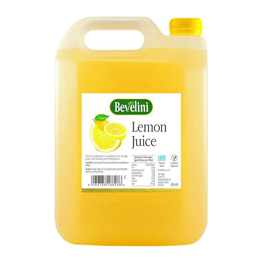 Bevelini Lemon Juice 4 x 4L