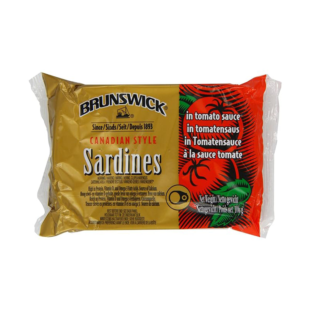 Brunswick Sardines in Tomato Sauce 12 x 106g