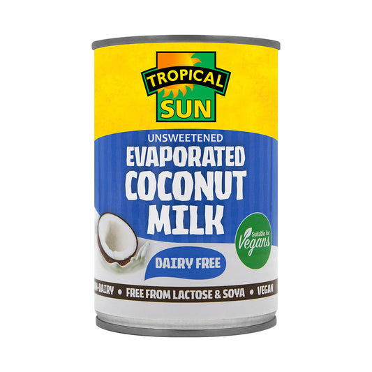 Tropical Sun Evaporated Coconut Milk (Dairy Free) 6 x 400ml